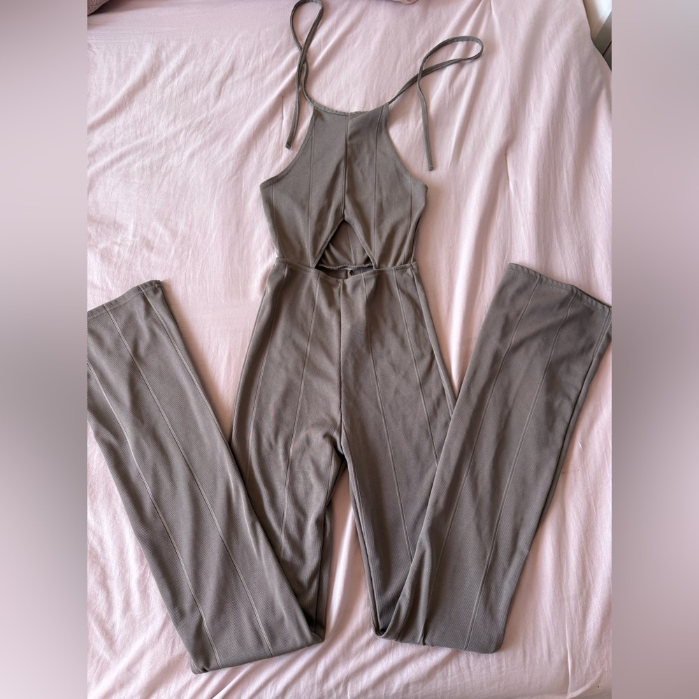PrettyLittleThing brown jumpsuit